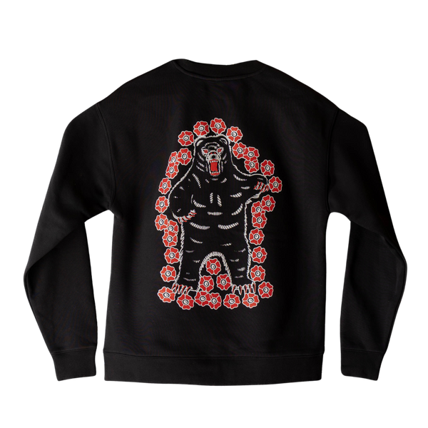 Black Bear Hug Crewneck